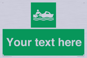 Custom sign safe condition Rescue boat